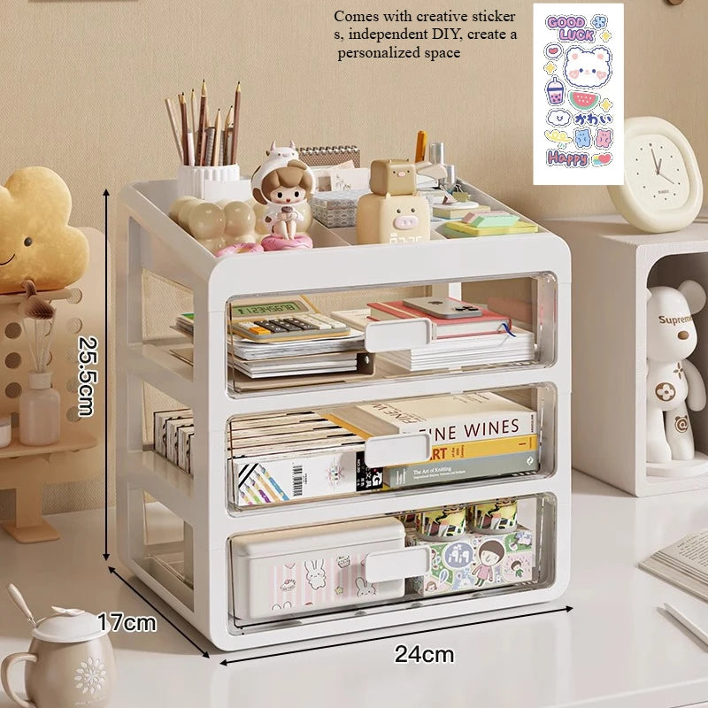 Desktop Organizer with Clear Drawers