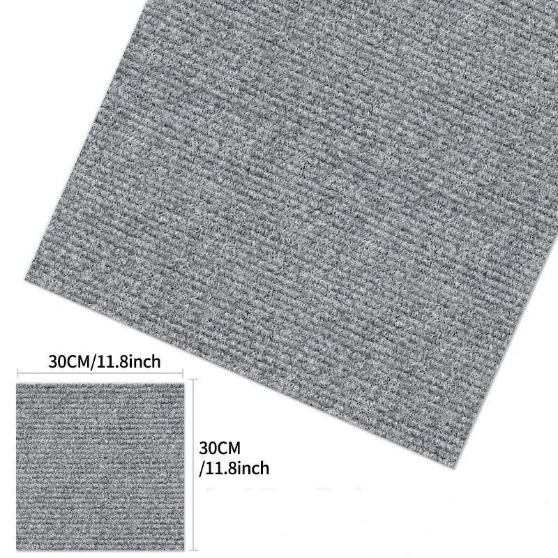 50PCS Self Adhesive Carpet Floor Tiles Sticker Square Rugs Peel and Stick Mat DIY Flooring Kitchen Dining Room Bedroom HomeDecor