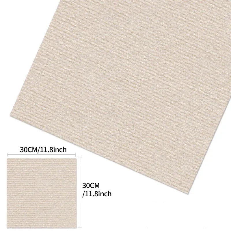 50PCS Self Adhesive Carpet Floor Tiles Sticker Square Rugs Peel and Stick Mat DIY Flooring Kitchen Dining Room Bedroom HomeDecor