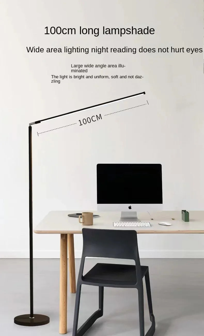 Living Room Adjustable LED Floor Lamp, Standing Reading Lamp, Children's Study Lamp, Dimmable, Bedroom and Office Decoration