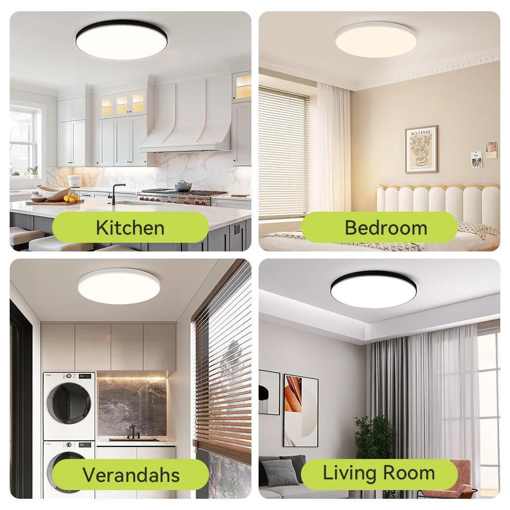 Modern Ceiling Lamps Remote Control Led Ceiling Light Dimmable 50W LED Panel Lamp Light Fixture for Kitchen Bedroom Living Room