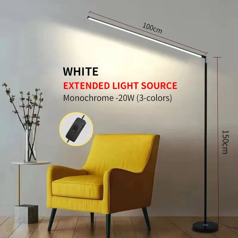 Living Room Adjustable LED Floor Lamp, Standing Reading Lamp, Children's Study Lamp, Dimmable, Bedroom and Office Decoration