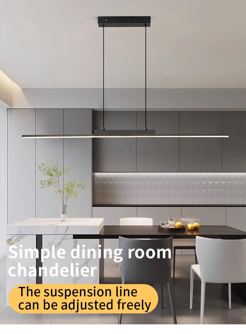 Pendant Lights Modern Simple Dining Room Lights For Kitchen Long Chandelier Living Room Pendant Lamp Home Decoration Lighting