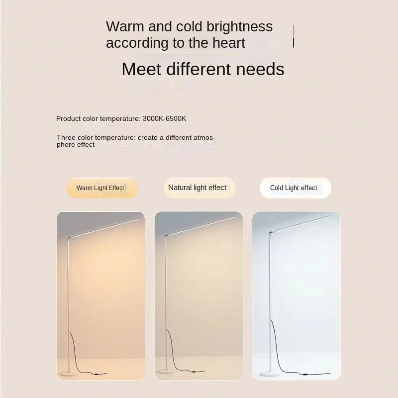 Living Room Adjustable LED Floor Lamp, Standing Reading Lamp, Children's Study Lamp, Dimmable, Bedroom and Office Decoration