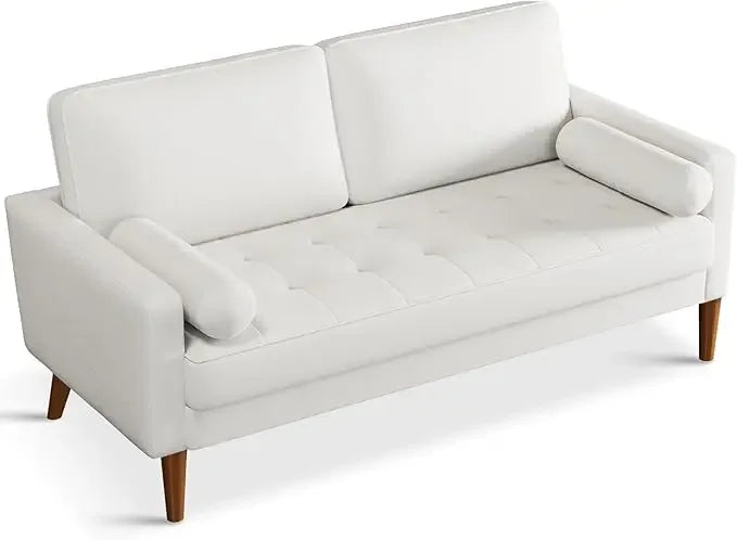 Velvet Couch Small Couch Love Seat Sofa with Tufted Seat, Mid Century Modern Couch for Living Room, Bedroom, Office
