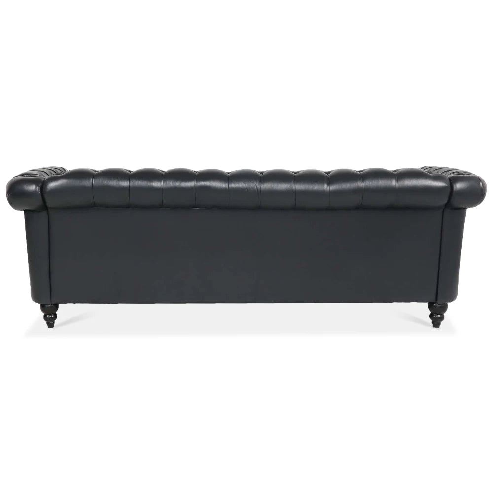 PU Rolled Arm Chesterfield Three Seater Sofa. Home Furniture Luxury Modern Sofa Furniture Living Room