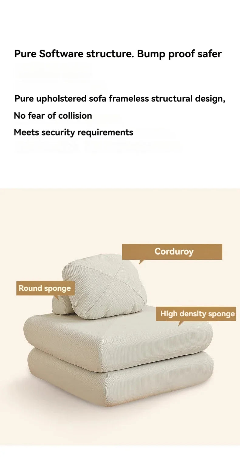 Modular Corduroy Sofa Mattress