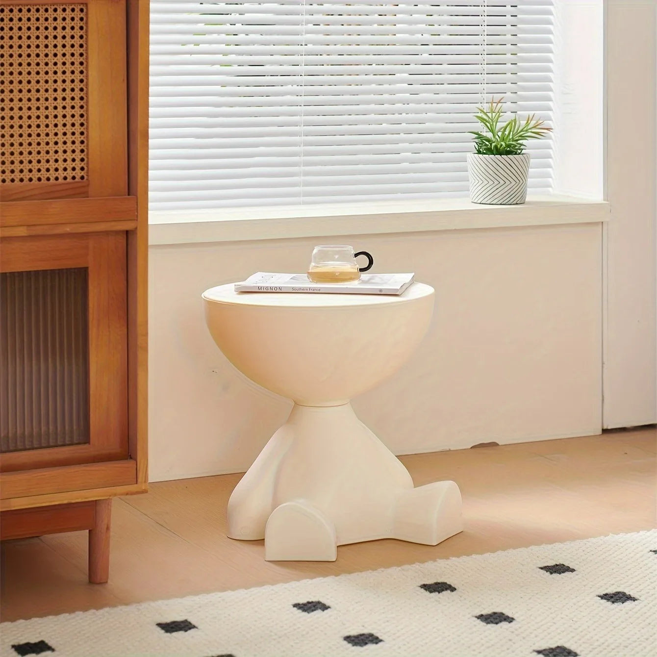 Charming Abstract Character Side Table Set