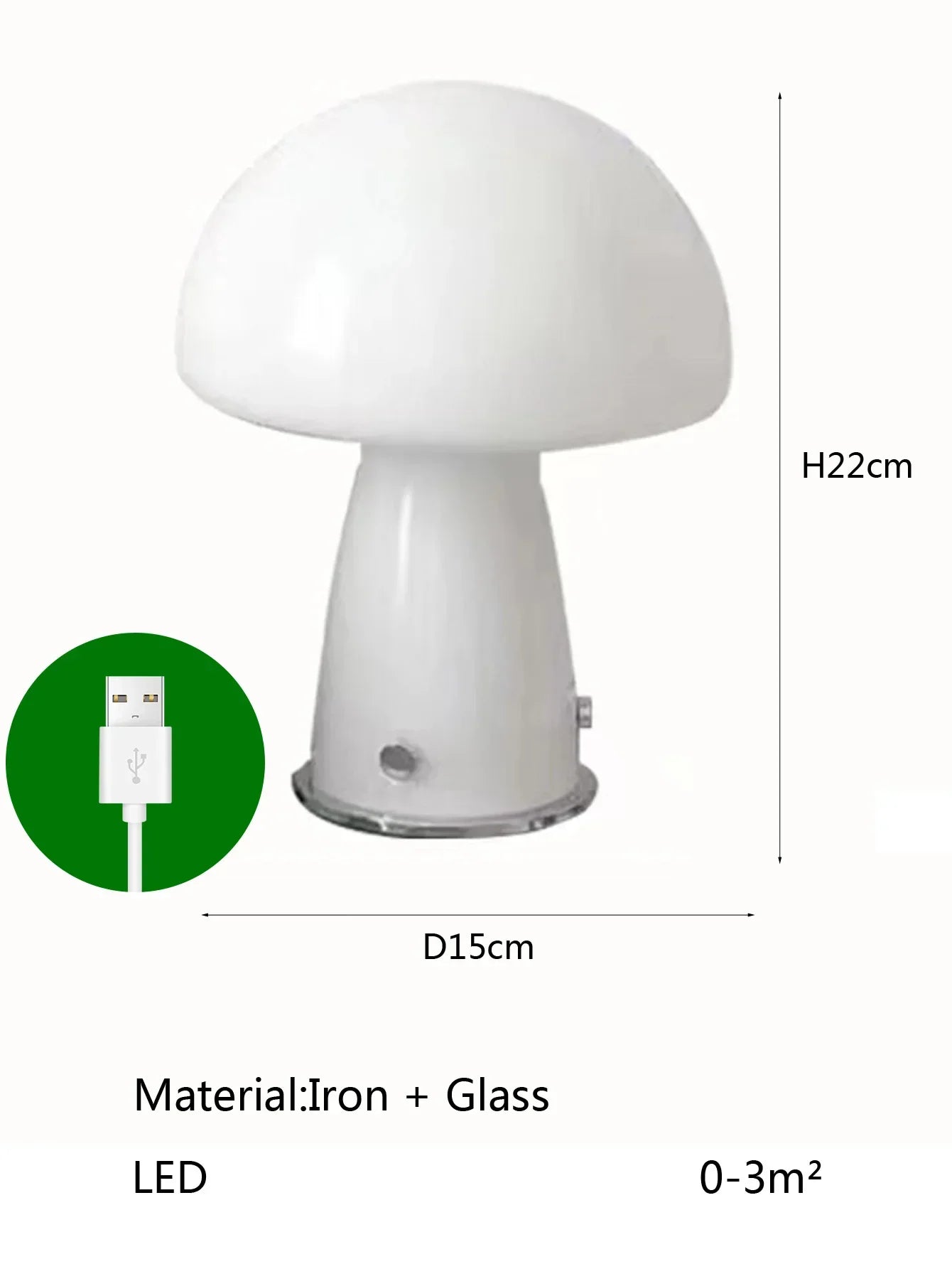 Korean Style USB Plug LED Mushroom Light Tri Color Dimming Living Room Bedroom Bedside Atmosphere Eye Protection Night Light
