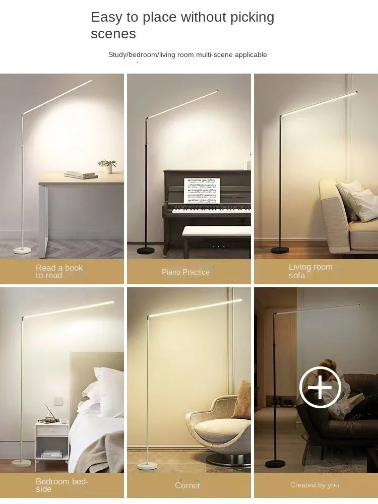 Living Room Adjustable LED Floor Lamp, Standing Reading Lamp, Children's Study Lamp, Dimmable, Bedroom and Office Decoration