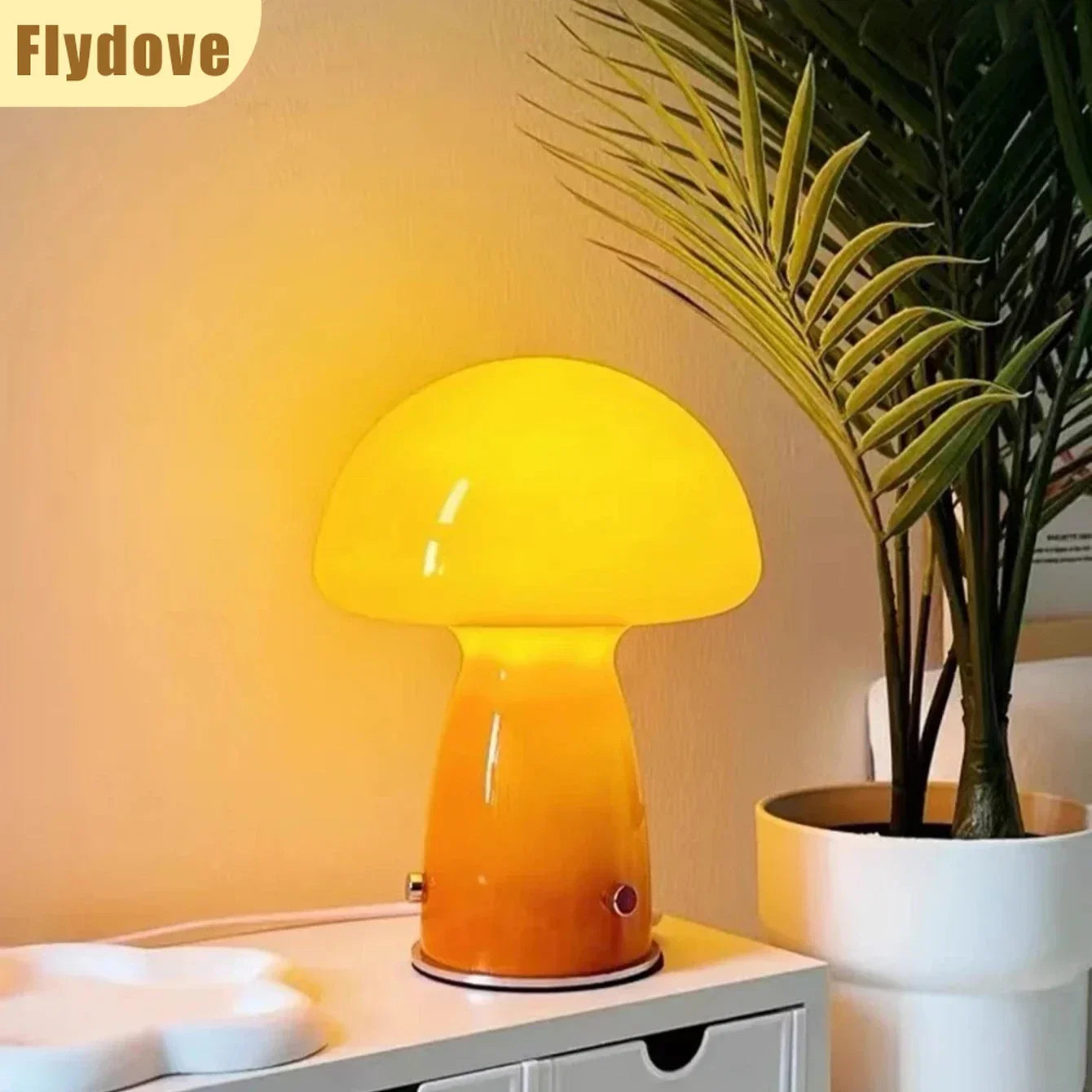 Korean Style USB Plug LED Mushroom Light Tri Color Dimming Living Room Bedroom Bedside Atmosphere Eye Protection Night Light