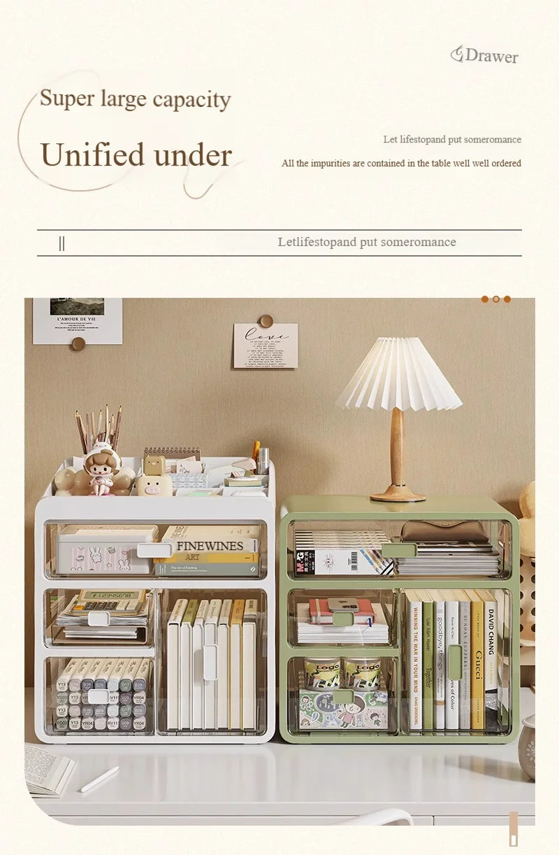 Desktop Organizer with Clear Drawers