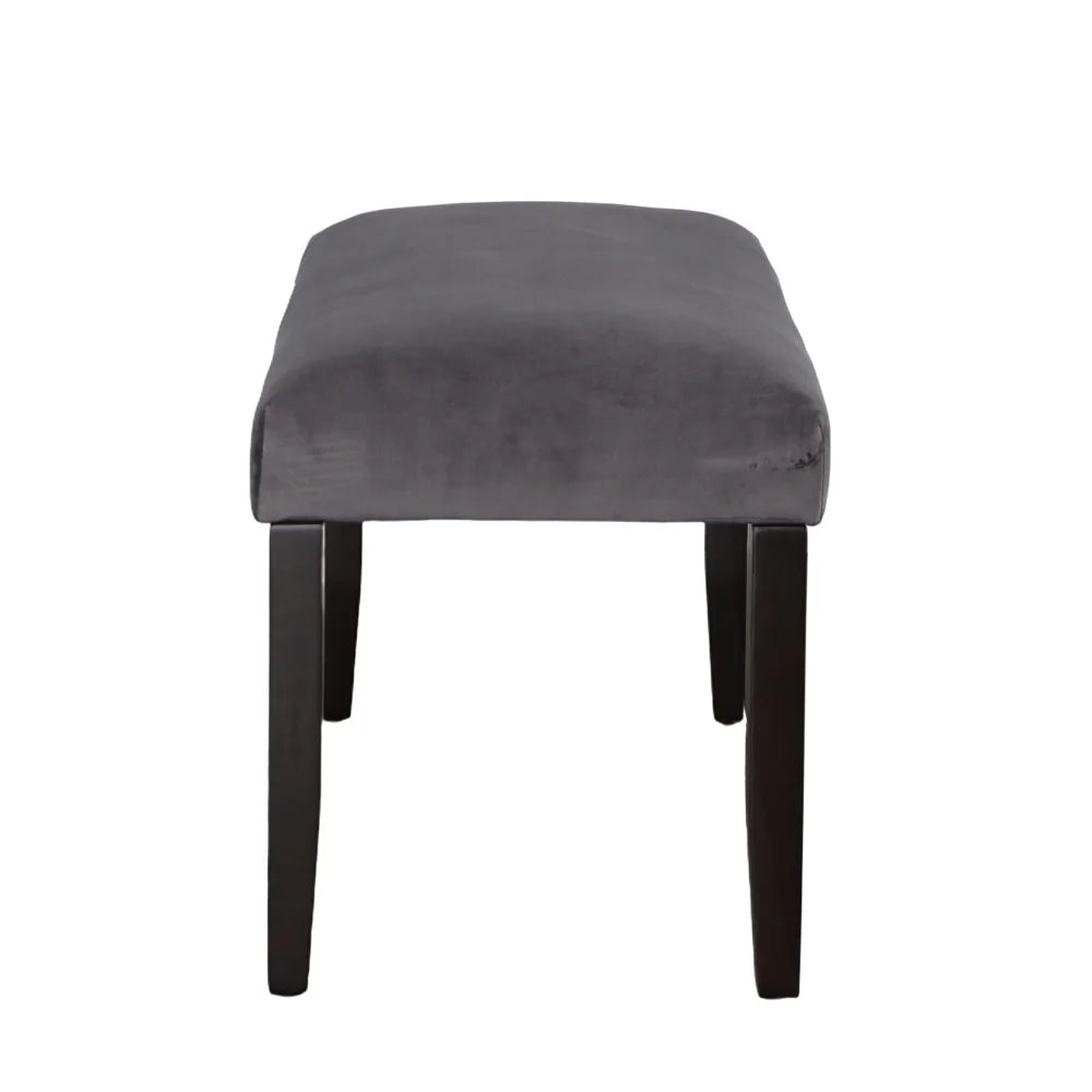 Napoli Velvet Dining Bench Gray