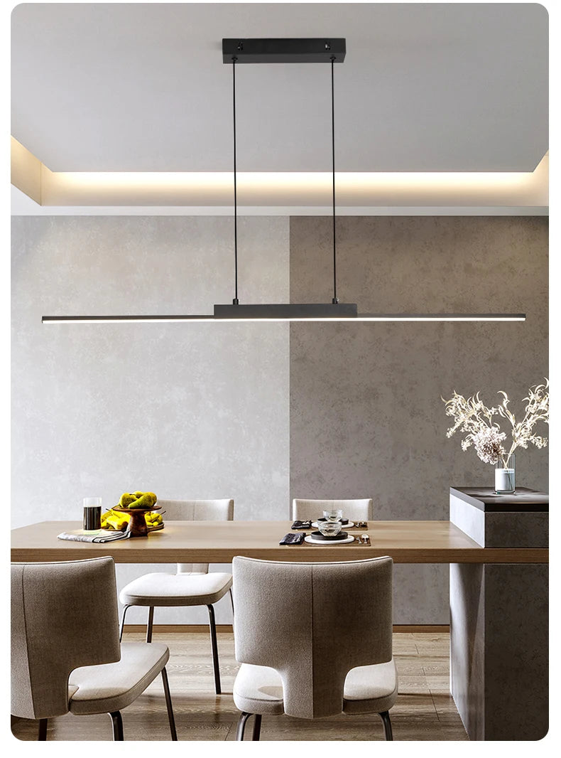 Pendant Lights Modern Simple Dining Room Lights For Kitchen Long Chandelier Living Room Pendant Lamp Home Decoration Lighting