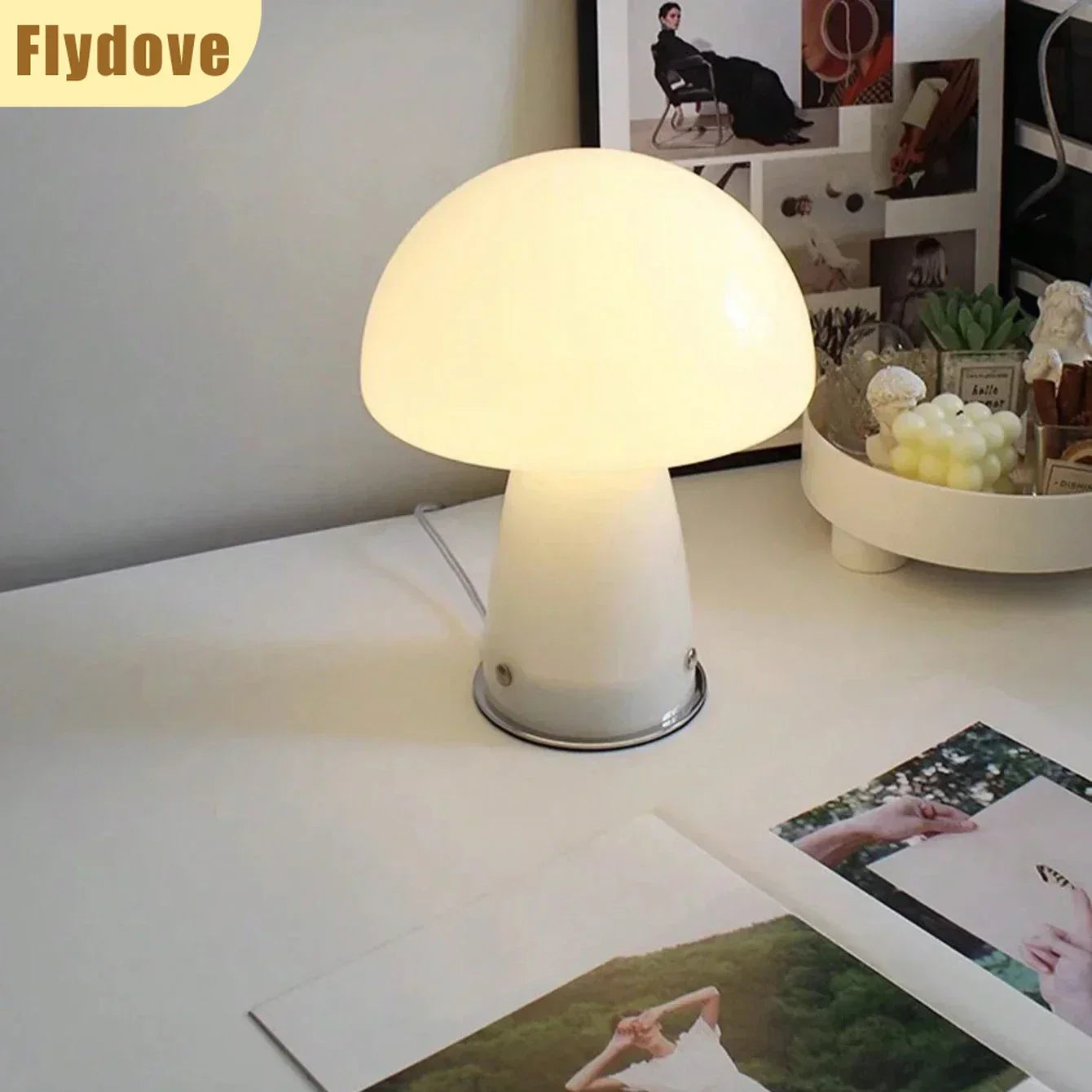 Korean Style USB Plug LED Mushroom Light Tri Color Dimming Living Room Bedroom Bedside Atmosphere Eye Protection Night Light