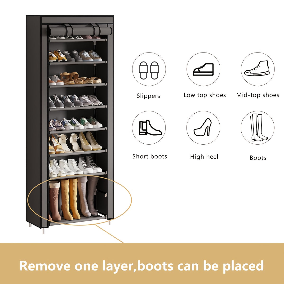 Fabric Shoe Rack