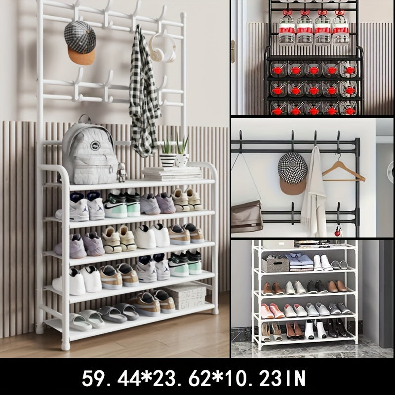2-in-1 Clothes Rack & Shoe Rack