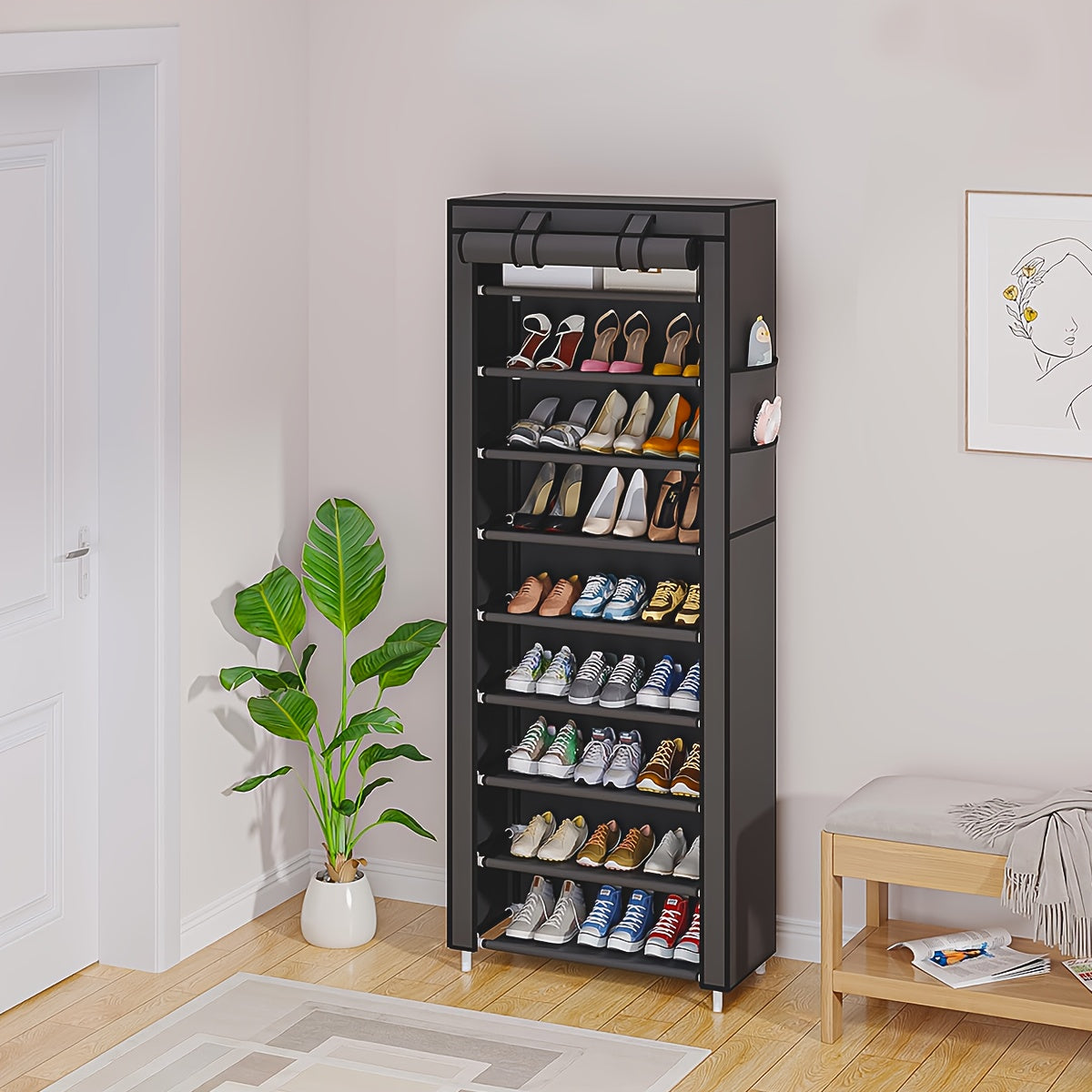 Fabric Shoe Rack