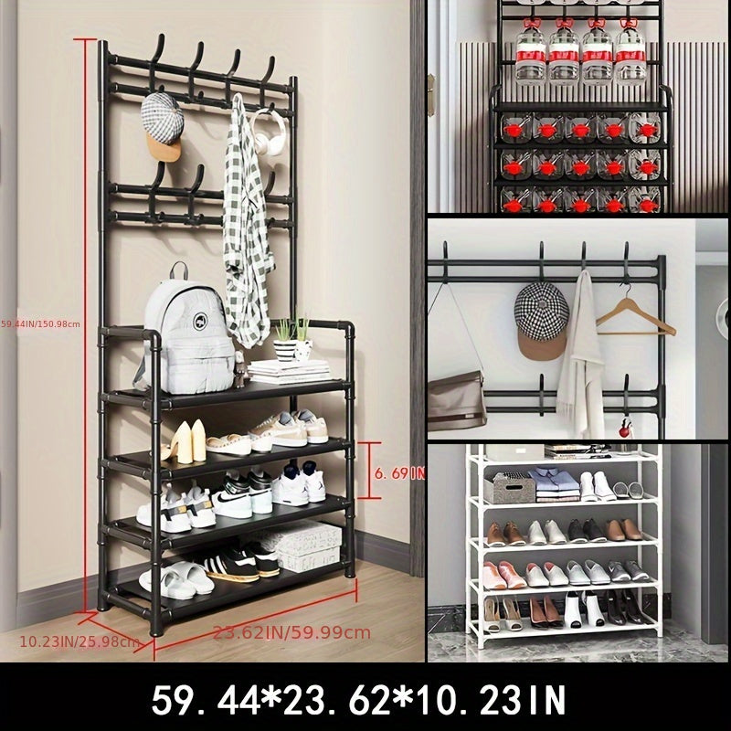 2-in-1 Clothes Rack & Shoe Rack