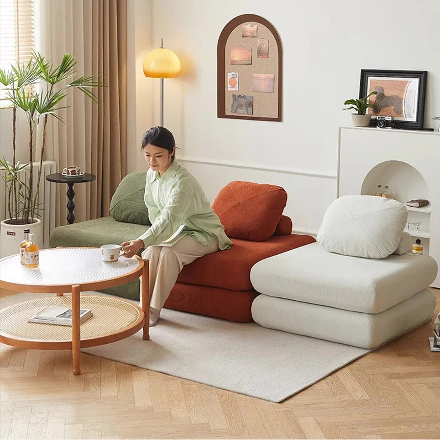 Modular Corduroy Sofa Mattress