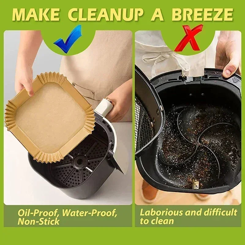 Non-stick Air Fryer Paper Liner-for Baking Microwave-Air Fryer Accessories Aerogrill Parchment for Home and Kitchen Baking Tools