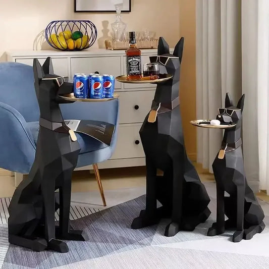 Modern Doberman Decorative Side Table Set