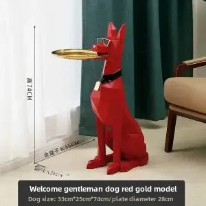 Modern Doberman Decorative Side Table Set