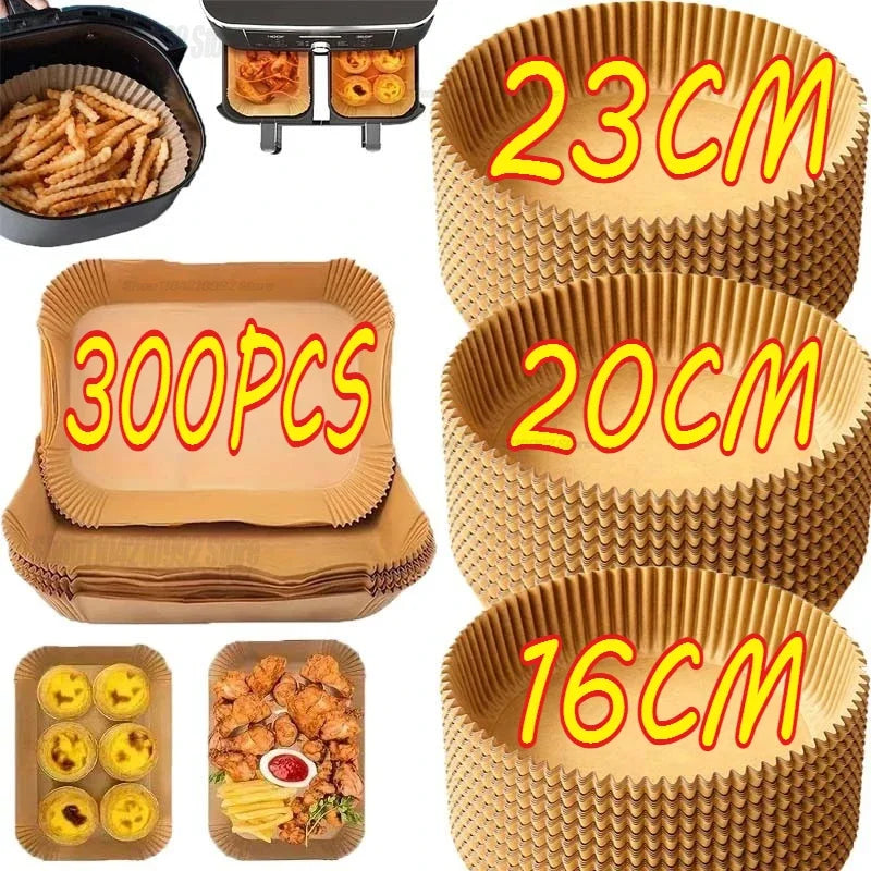Non-stick Air Fryer Paper Liner-for Baking Microwave-Air Fryer Accessories Aerogrill Parchment for Home and Kitchen Baking Tools