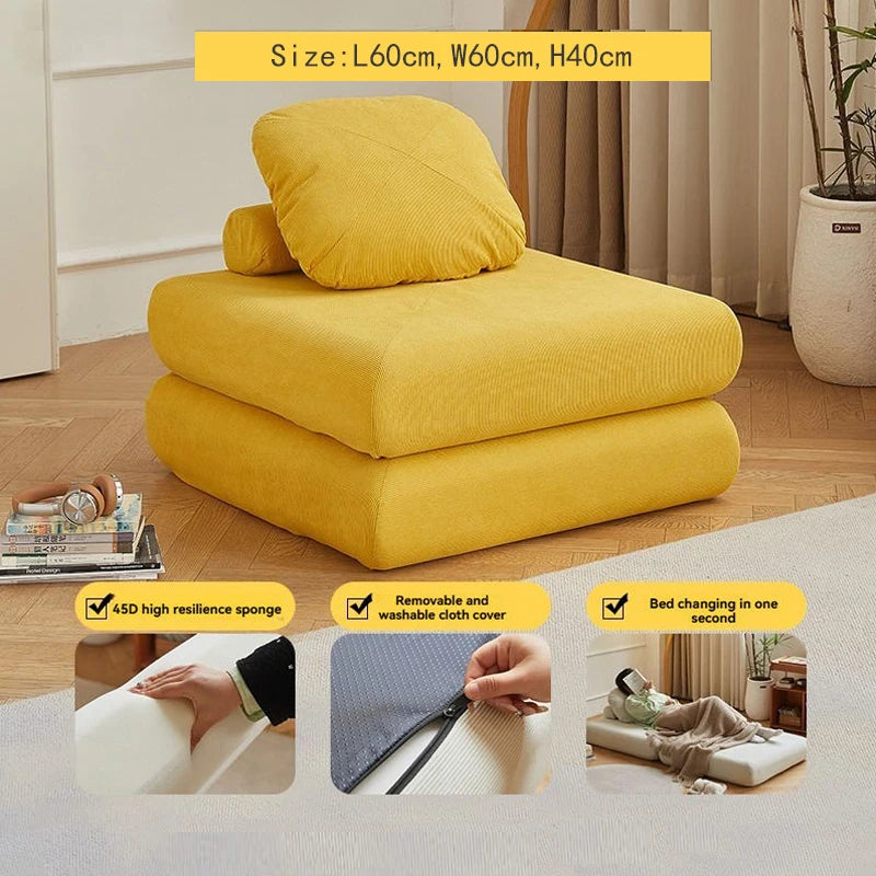 Modular Corduroy Sofa Mattress