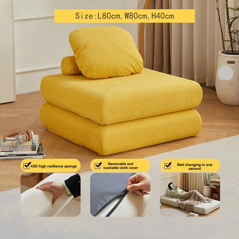 Modular Corduroy Sofa Mattress