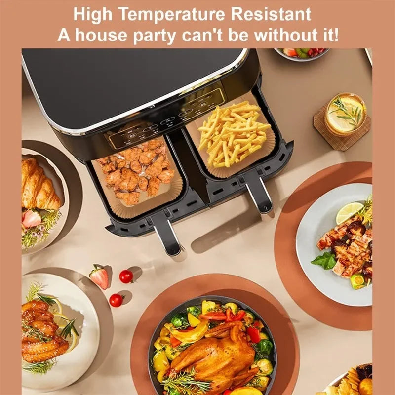Non-stick Air Fryer Paper Liner-for Baking Microwave-Air Fryer Accessories Aerogrill Parchment for Home and Kitchen Baking Tools