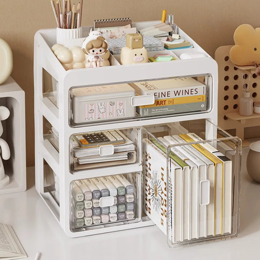 Desktop Organizer with Clear Drawers