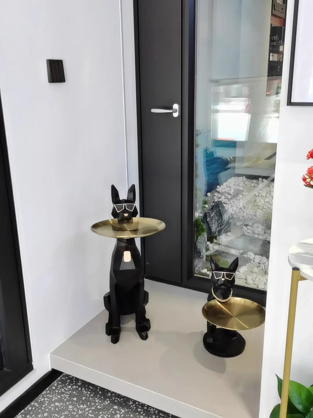 Modern Doberman Decorative Side Table Set