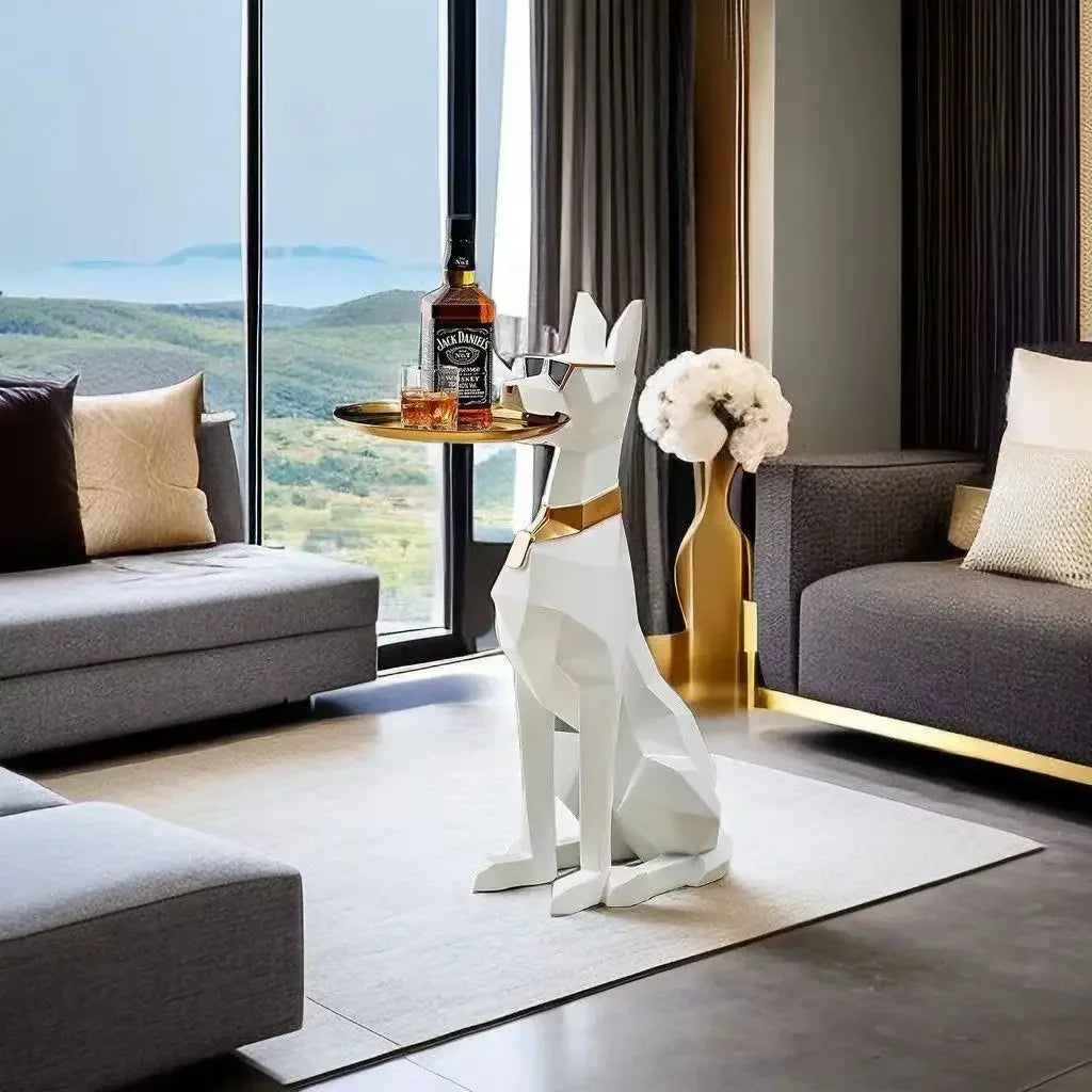 Modern Doberman Decorative Side Table Set