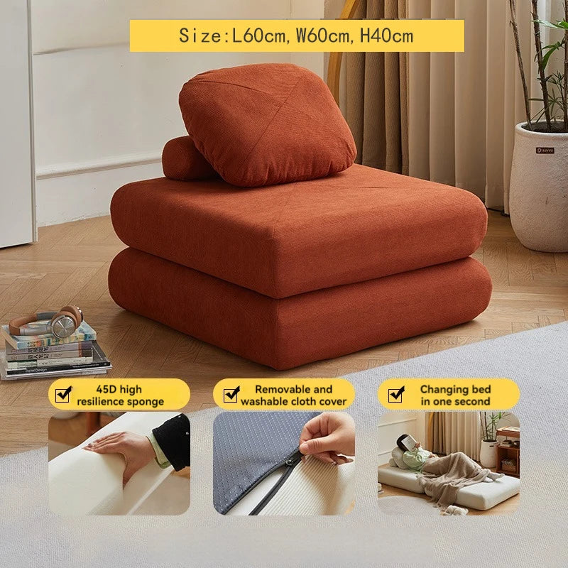 Modular Corduroy Sofa Mattress