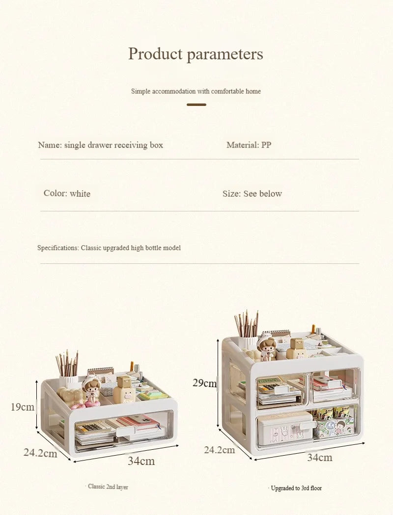 Desktop Organizer with Clear Drawers