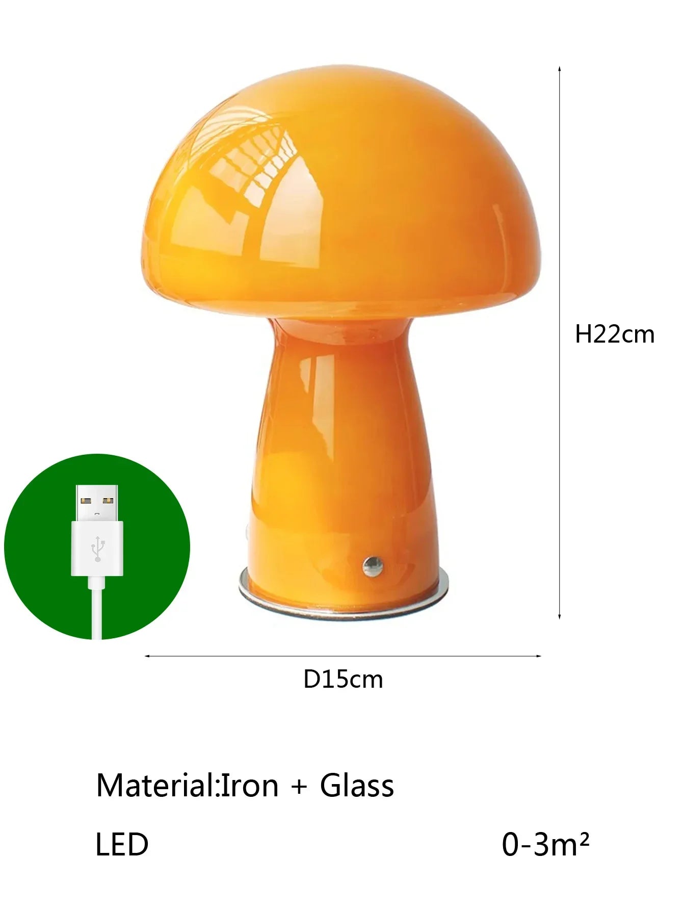 Korean Style USB Plug LED Mushroom Light Tri Color Dimming Living Room Bedroom Bedside Atmosphere Eye Protection Night Light