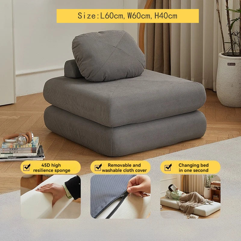 Modular Corduroy Sofa Mattress