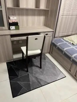 VIKAMA Nordic Geometric Carpet Learning Office Computer Desk Non-Slip Mat Living Room Bedroom Crystal Velvet Mat Home Decor