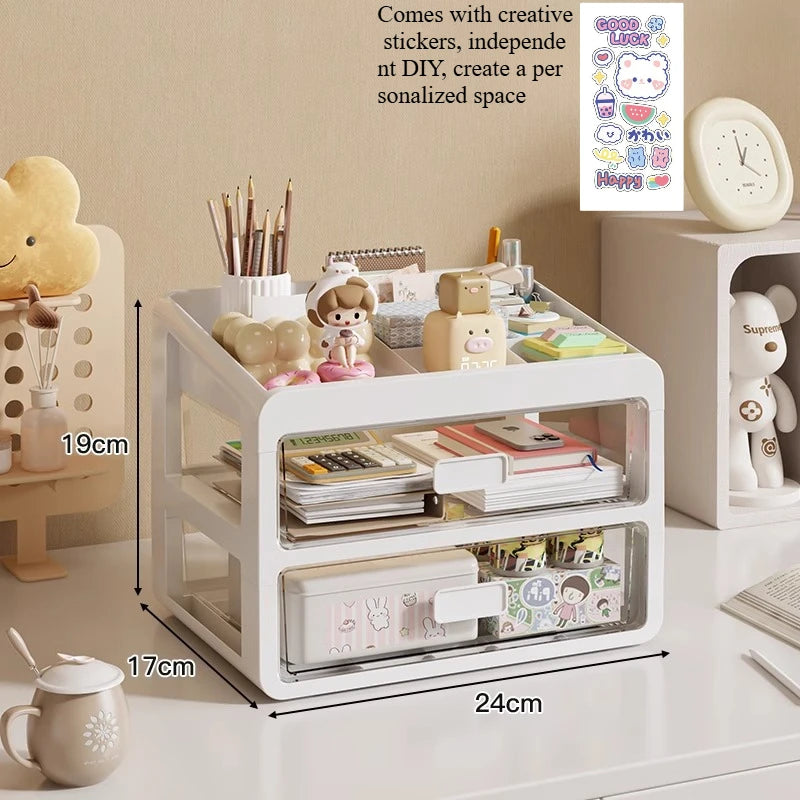 Desktop Organizer with Clear Drawers