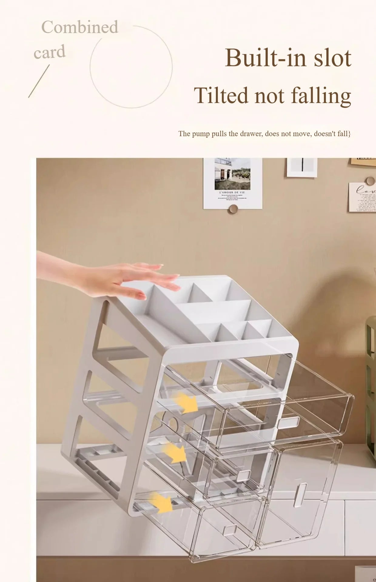 Desktop Organizer with Clear Drawers