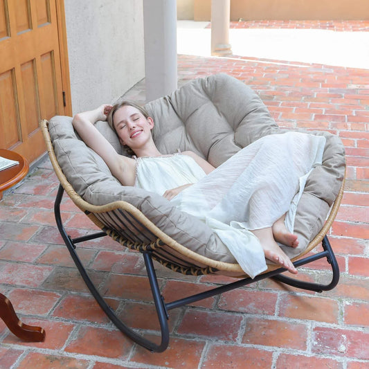 Outdoor Rattan Rocking Chair
