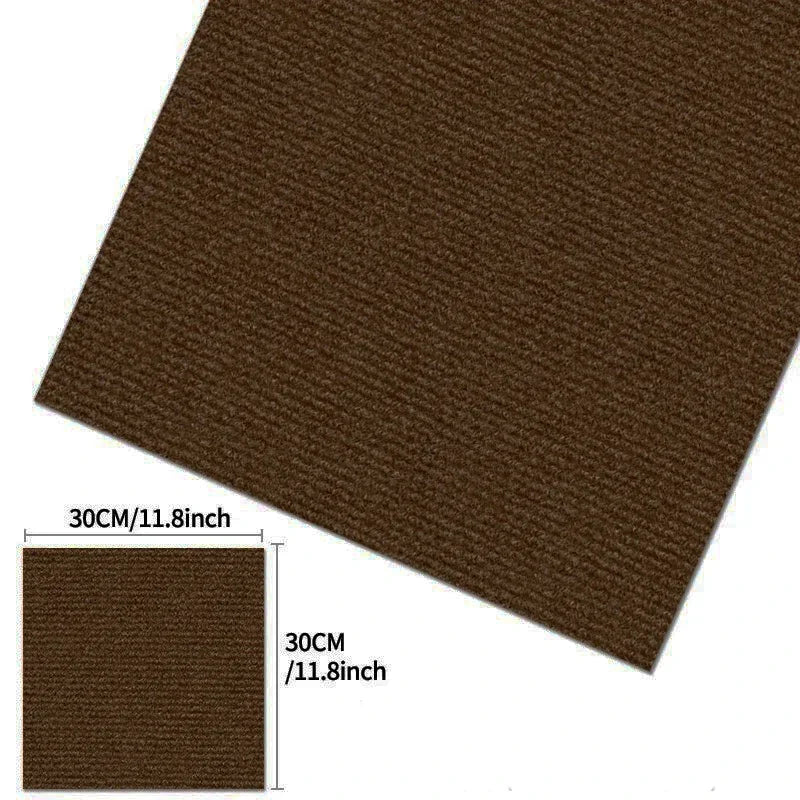 50PCS Self Adhesive Carpet Floor Tiles Sticker Square Rugs Peel and Stick Mat DIY Flooring Kitchen Dining Room Bedroom HomeDecor