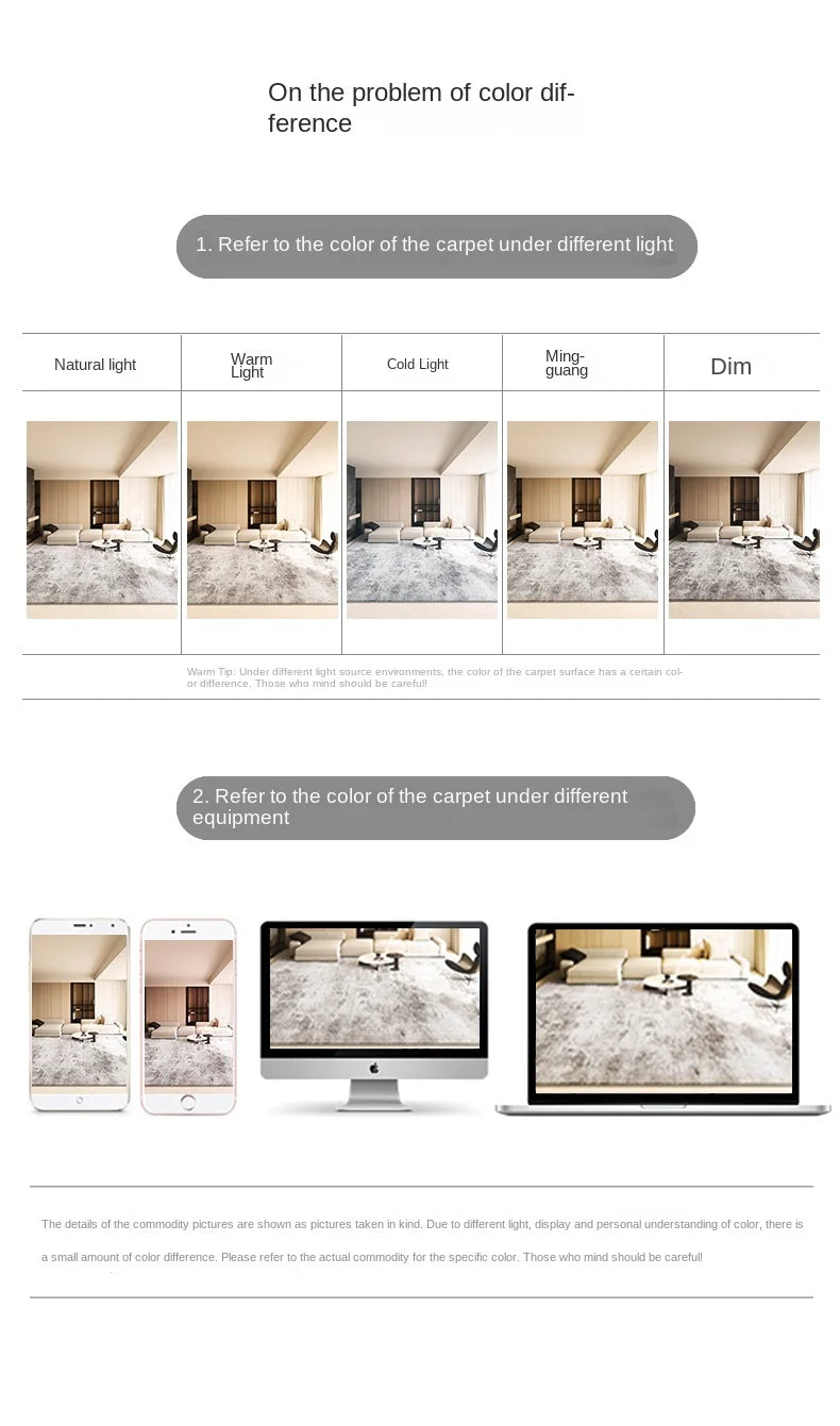 VIKAMA Nordic Geometric Carpet Learning Office Computer Desk Non-Slip Mat Living Room Bedroom Crystal Velvet Mat Home Decor