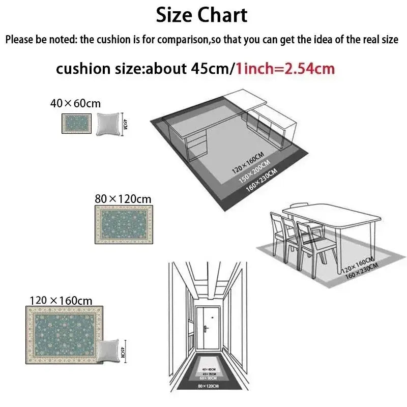 VIKAMA Nordic Geometric Carpet Learning Office Computer Desk Non-Slip Mat Living Room Bedroom Crystal Velvet Mat Home Decor