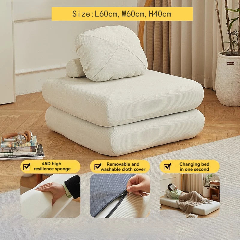 Modular Corduroy Sofa Mattress