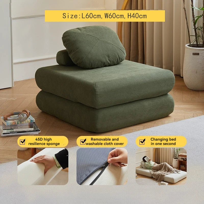 Modular Corduroy Sofa Mattress