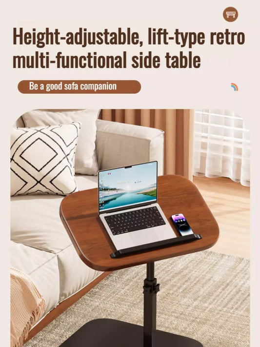 Height-Adjustable Laptop Side Table