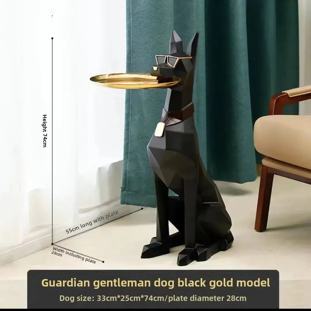 Modern Doberman Decorative Side Table Set