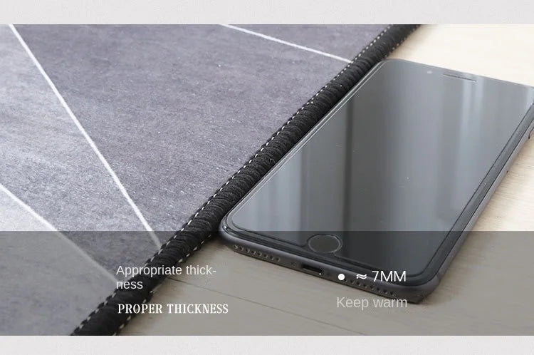 VIKAMA Nordic Geometric Carpet Learning Office Computer Desk Non-Slip Mat Living Room Bedroom Crystal Velvet Mat Home Decor